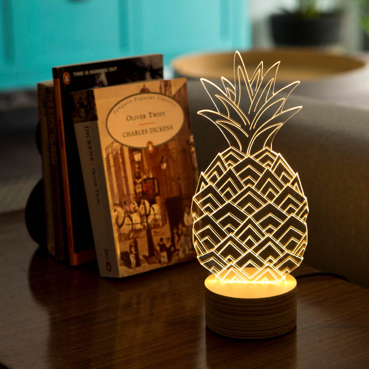 Lampe ananas 3D multicolore - Passion Ananas